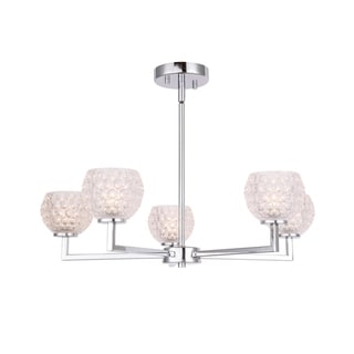 Woodbridge  21015CHRLE  Elise 5L Chandelier w/ LED (Clear Crystal Ball) - Chandeliers For Bedrooms by Overstock.com