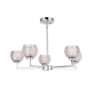 Woodbridge  21015CHRLE  Elise 5L Chandelier w/ LED (Mercury Crystal Ball) - Chandeliers For Bedrooms by Overstock.com