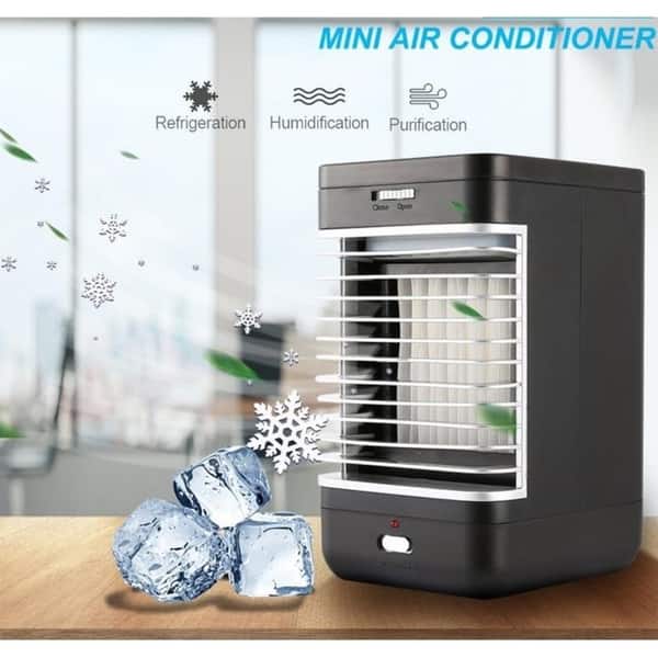 Mini Cooler Fan Air Conditioner Cool w// Refrigerant Desktop Home Office 3 Speed