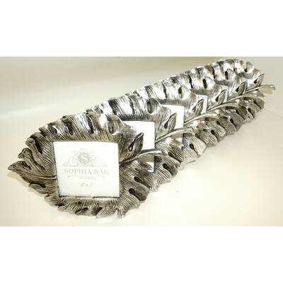 Sophia Rae Leaf Silver Picture Frame Set of Six Individual Frames