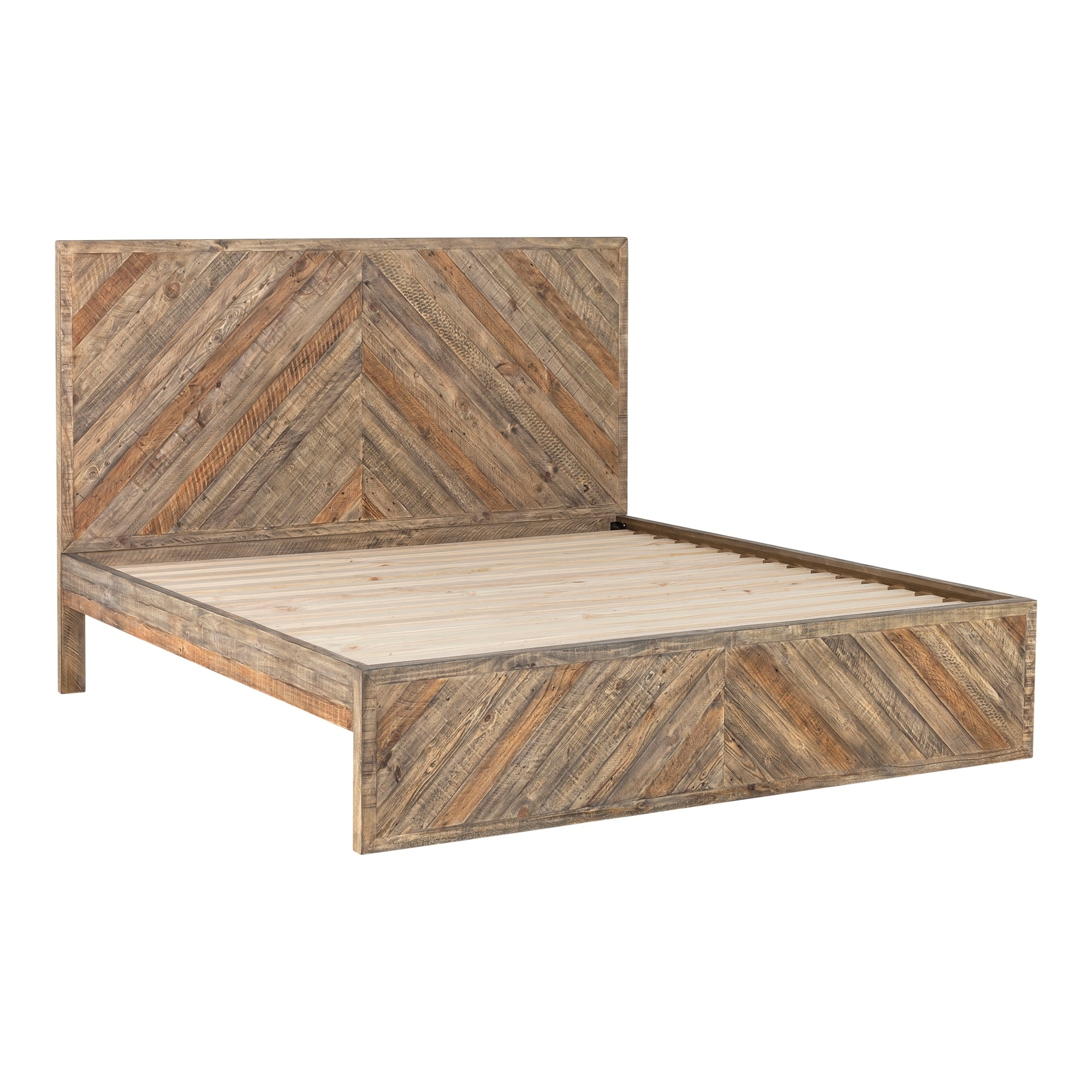 Aurelle Home Reclaimed Wood Queen Modern Platform Bed On Sale Overstock 28338696