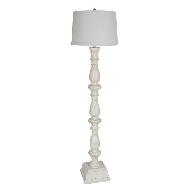 tall white floor lamp