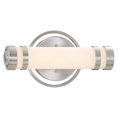 Good Lumens Brushed Nickel LED Bath Vanity Light