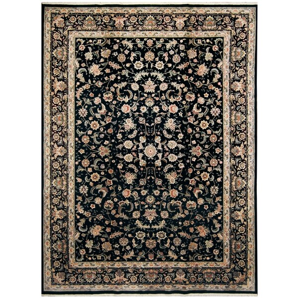 Handmade One-of-a-Kind Tabriz Wool and Silk Rug (India) - 9' x 12'