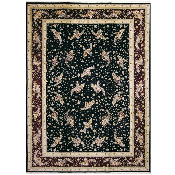 Handmade One-of-a-Kind Tabriz Wool and Silk Rug (India) - 8'6 x 11'8