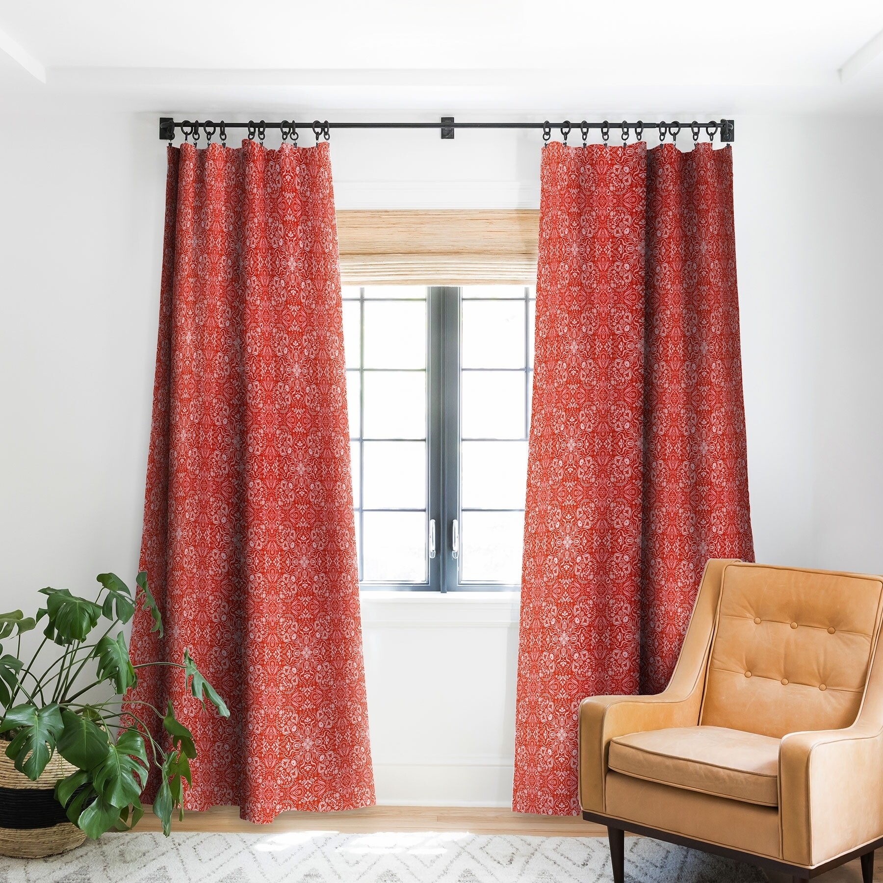 Deny Designs Forest Maze Red Blackout Curtain Panel 2 Size