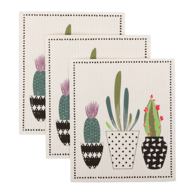 DII Swedish Dishcloth Set - Succulents - Multi-Color