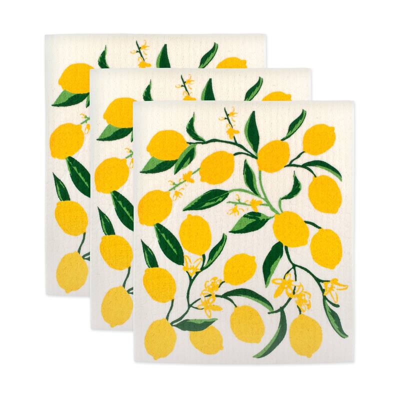 DII Swedish Dishcloth Set - Lemons - Multi-Color