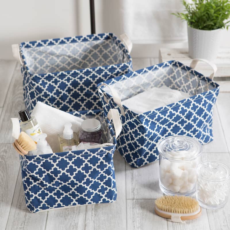 DII Cotton/Poly Laundry Bin Rectangle (Set of 2)