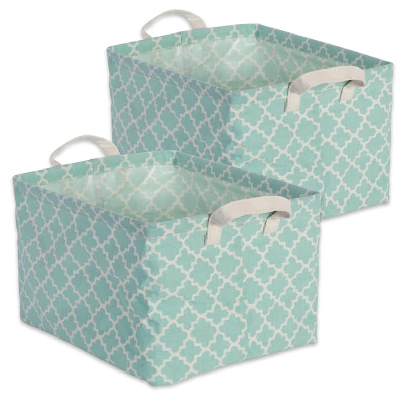 DII Cotton/Poly Laundry Bin Rectangle (Set of 2)