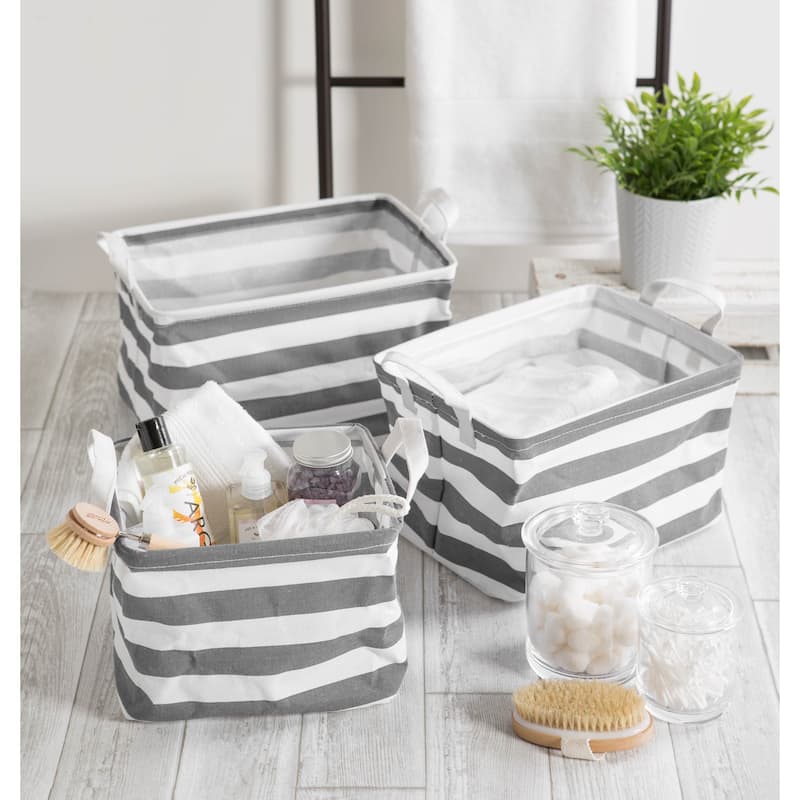 DII Cotton/Poly Laundry Bin Rectangle (Set of 2)