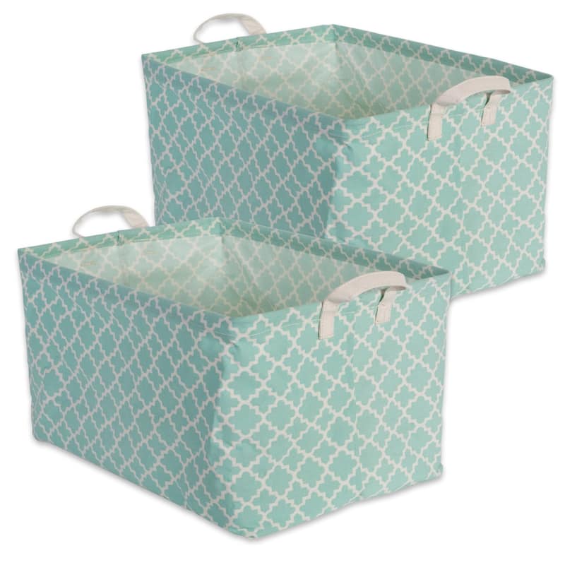 DII Cotton/Poly Laundry Bin Rectangle (Set of 2)