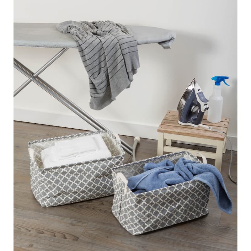 DII Cotton/Poly Laundry Bin Rectangle (Set of 2)