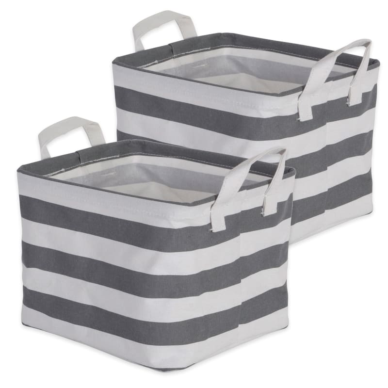 DII Cotton/Poly Laundry Bin Rectangle (Set of 2)