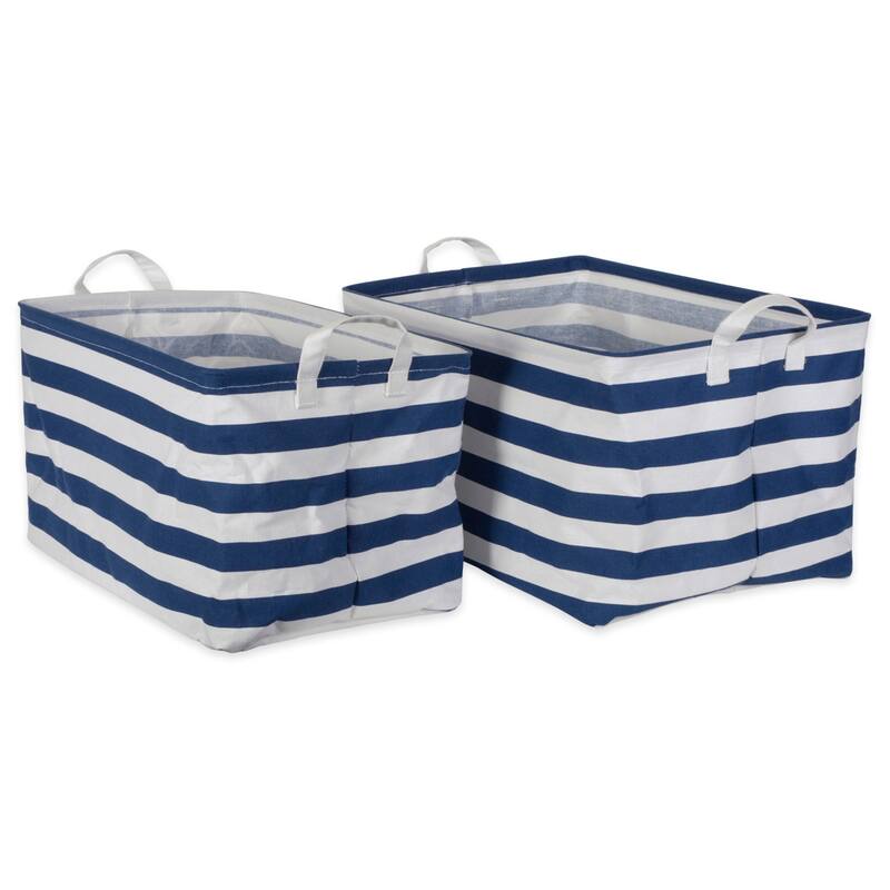 DII Cotton/Poly Laundry Bin Rectangle (Set of 2)