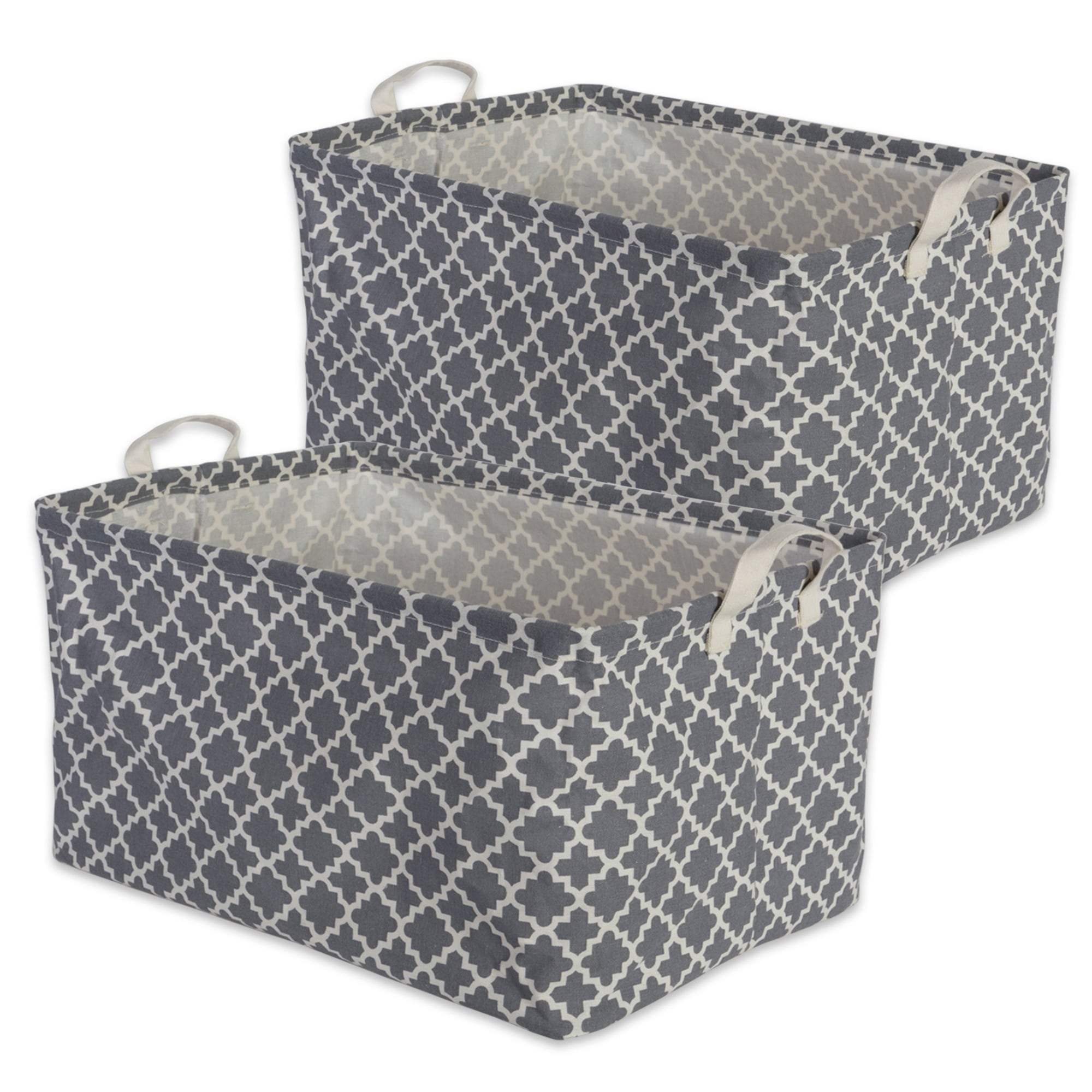 Small Plastic Storage Baskets, Gray (Set of 10) Rebrilliant