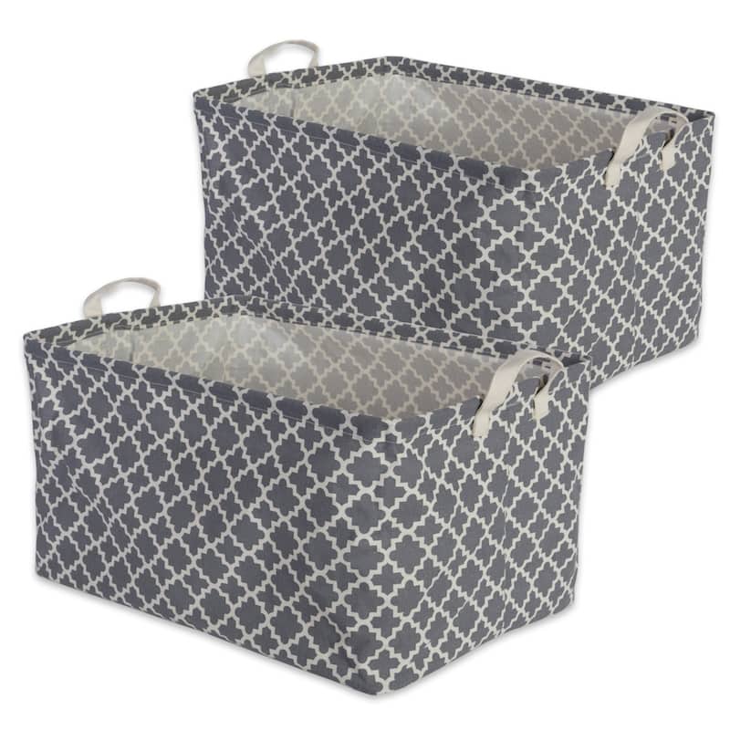 DII Cotton/Poly Laundry Bin Rectangle (Set of 2)