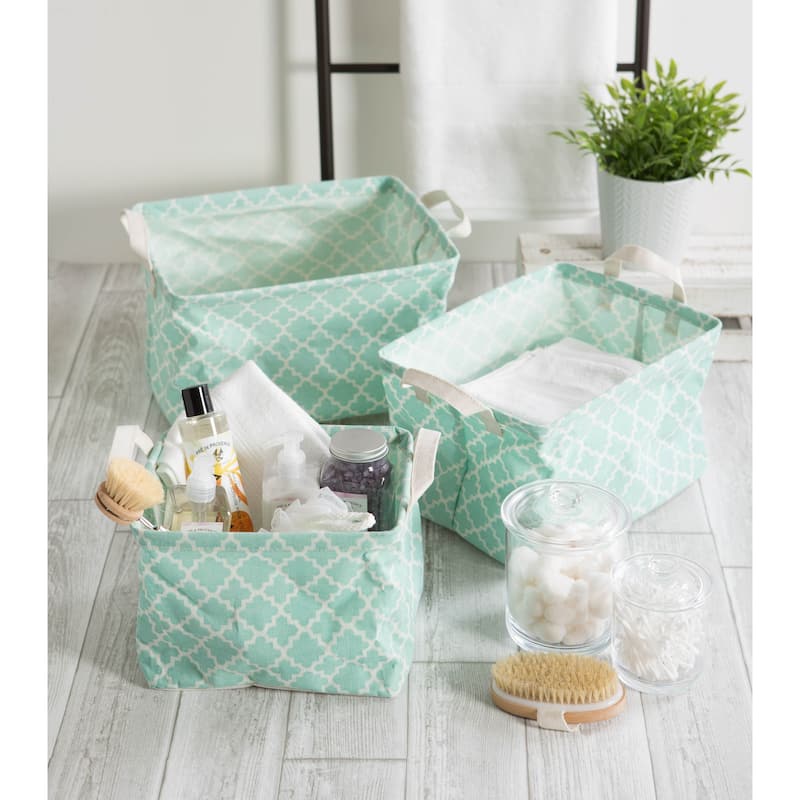 DII Cotton/Poly Laundry Bin Rectangle (Set of 2)