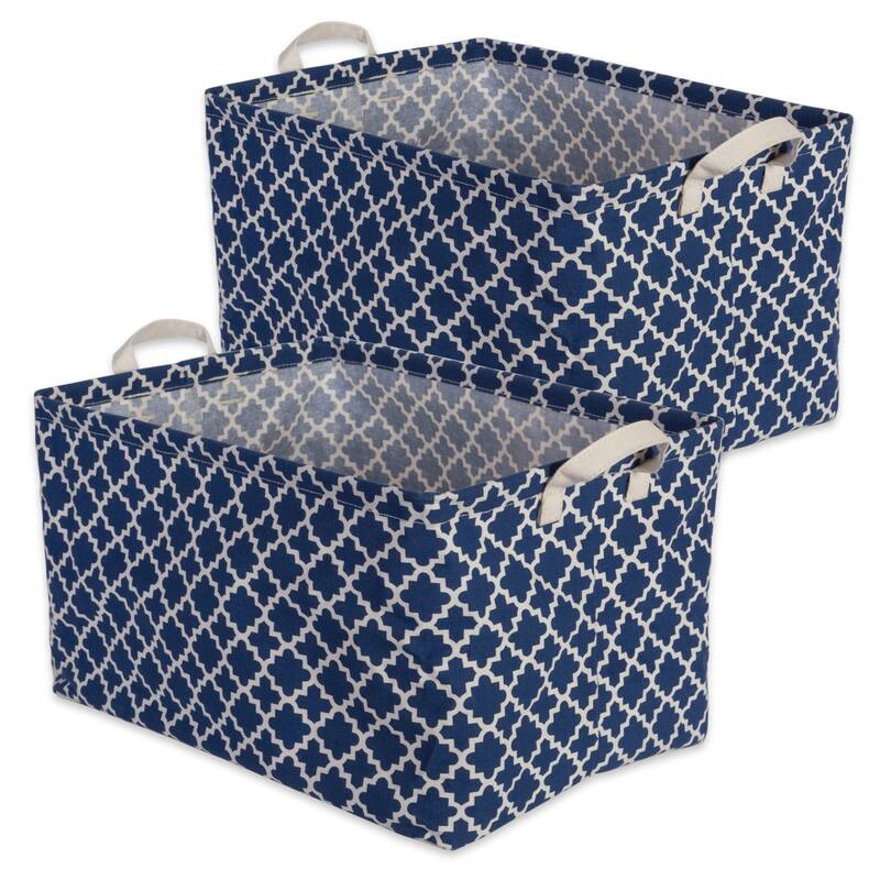 DII Cotton/Poly Laundry Bin Rectangle (Set of 2)