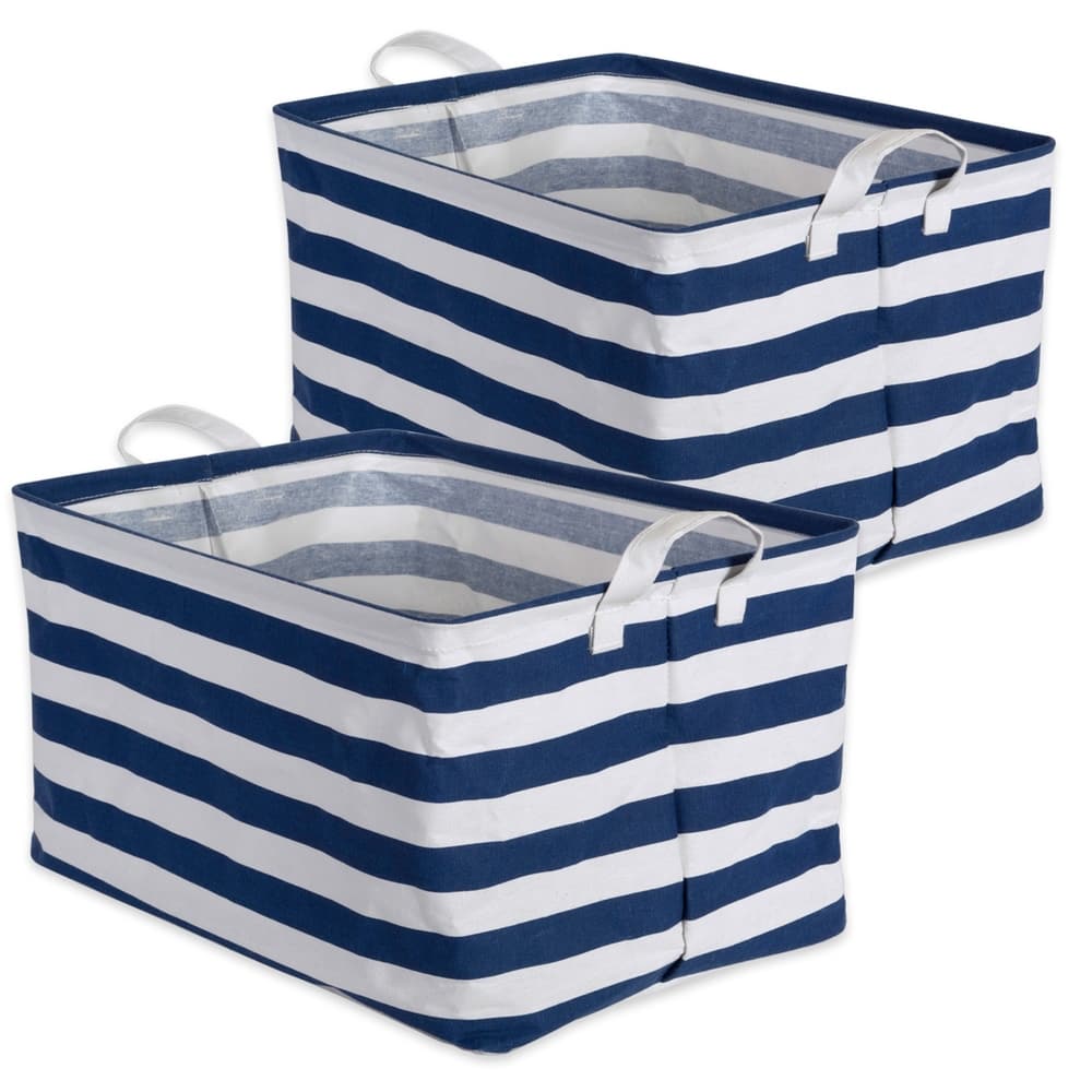 DII Cotton/Poly Laundry Bin Rectangle (Set of 2)