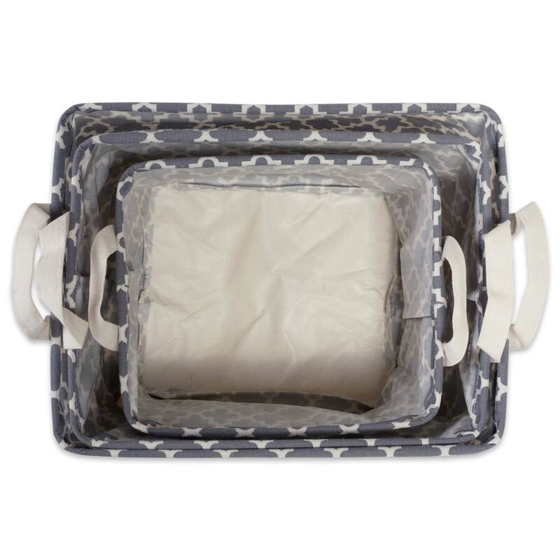 DII Cotton/Poly Laundry Hamper Assorted