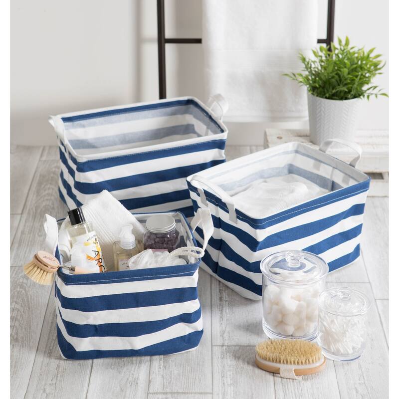 DII Cotton/Poly Laundry Hamper Assorted