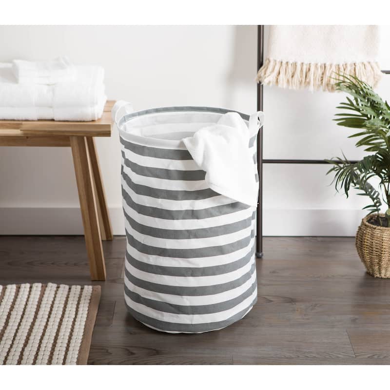 DII Cotton/Poly Laundry Hamper Assorted