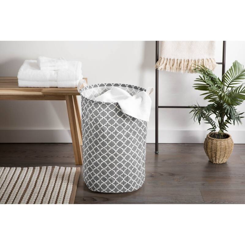 DII Cotton/Poly Laundry Hamper Assorted