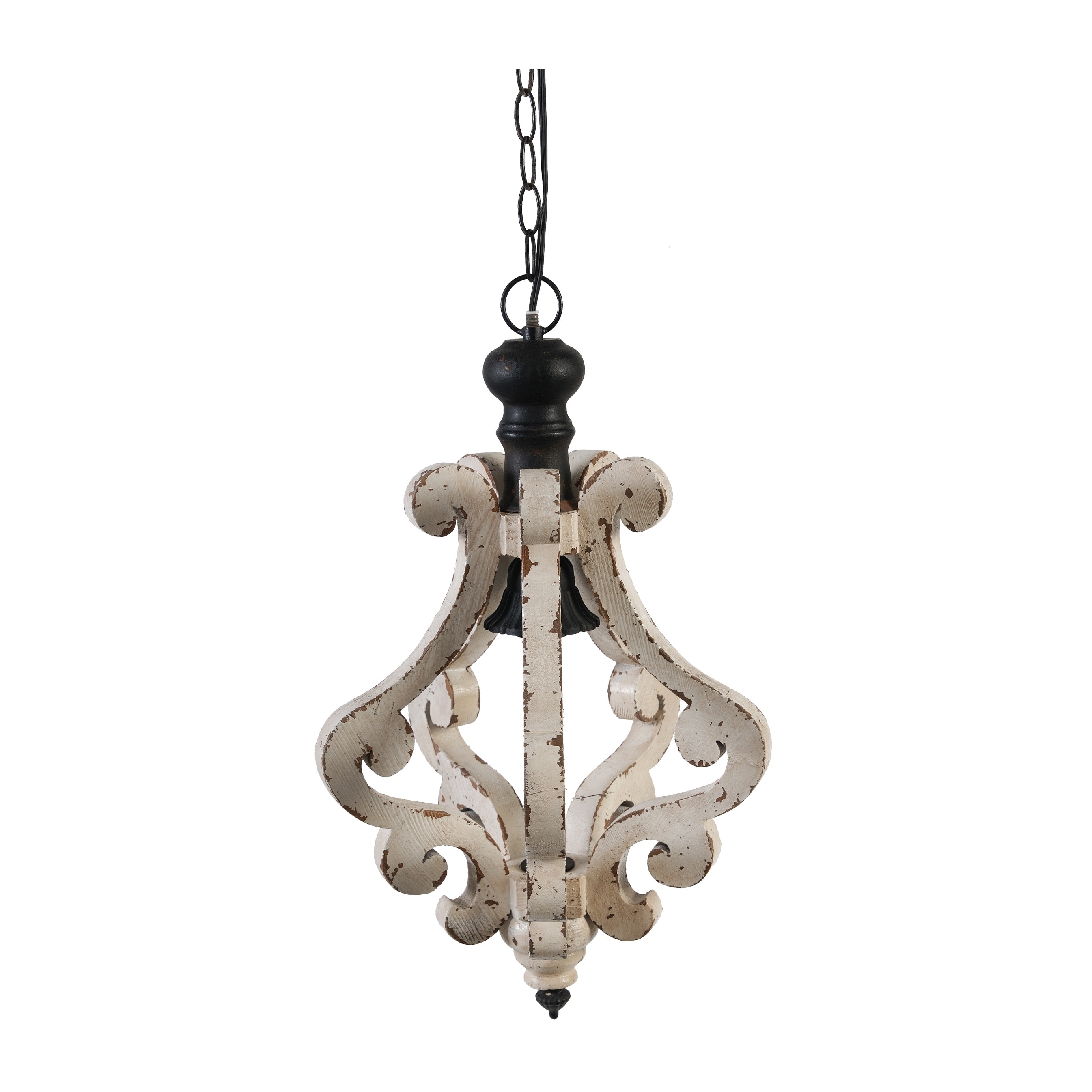 Harper 1-light Antique White Chandelier - Chandeliers For Bedrooms by Overstock.com