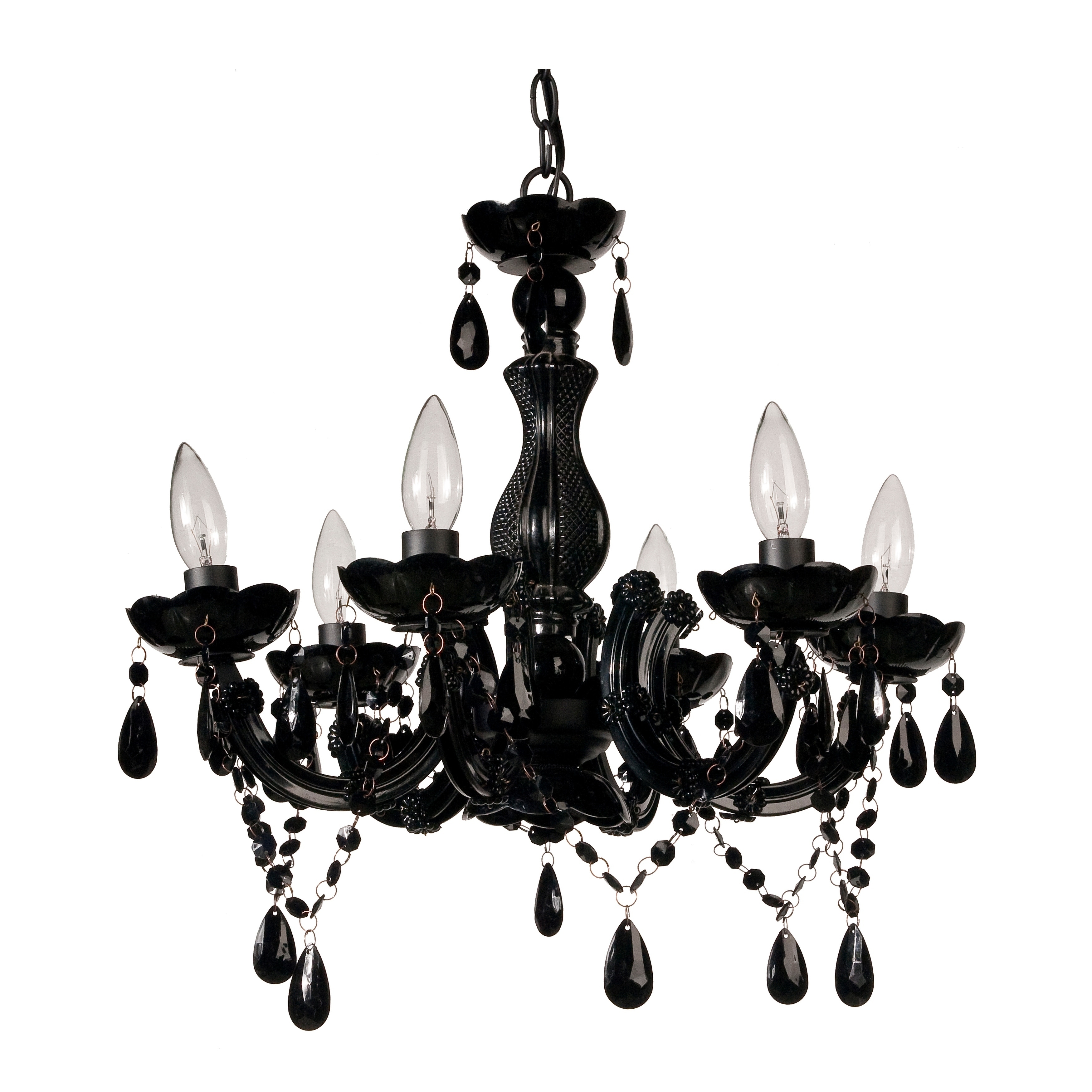 6-light Black Chandelier - Chandeliers For Bedrooms by Overstock.com