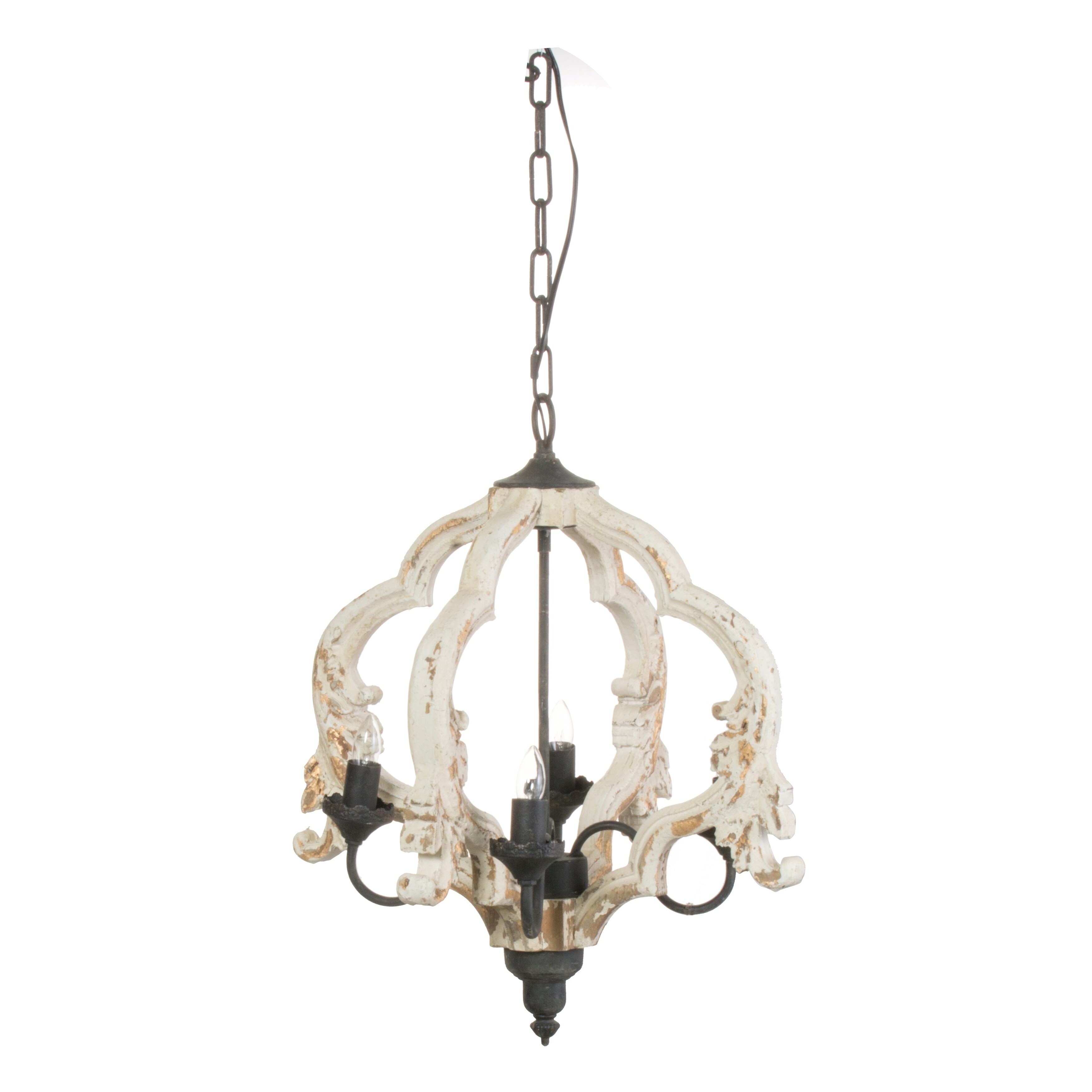 Swithun 4-light Antique White and Gold Chandelier - Chandeliers For Bedrooms by Overstock.com