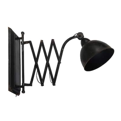 A&B Home Arris 1-light Black Extension Wall Lamp