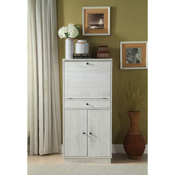 Shop Spacious Wooden Wine Cabinet With Drop Down Storage And