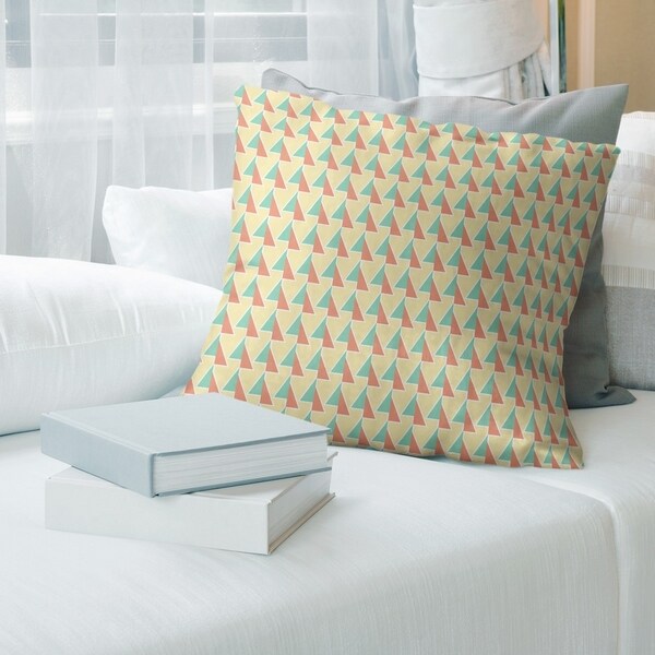 Green Focus Color Shifted Arrows Pattern Throw Pillow