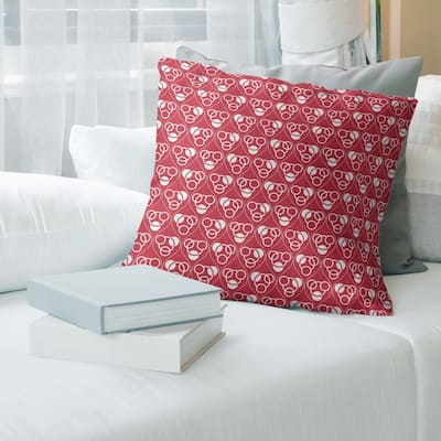 Warm Classic Circles & Waves Throw Pillow