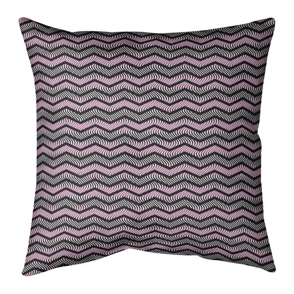 Black Wavy Chevrons Throw Pillow Overstock 28355595