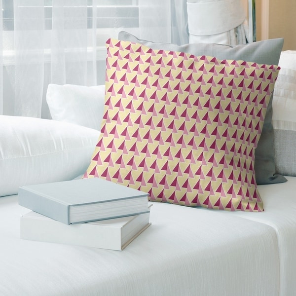 Two Color Shifted Arrows Pattern Throw Pillow