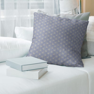 Gray Color Zig Zag Pattern Throw Pillow