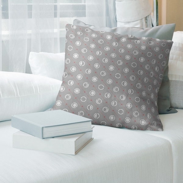 Gray with Warm Accent Moon Phases Throw Pillow