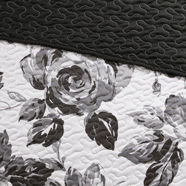 black and white coverlet