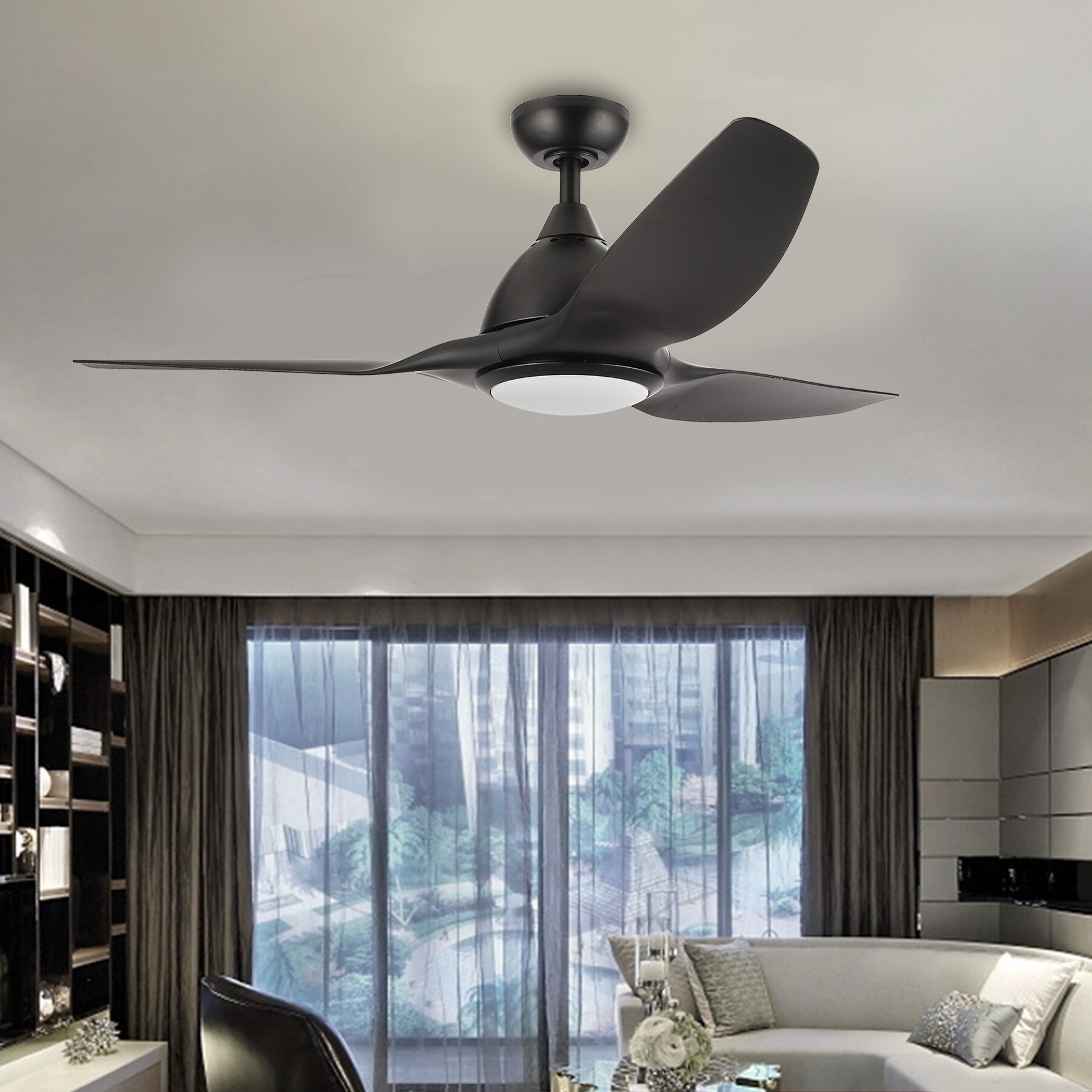 Shop Co Z 3 Blade Contemporary Ceiling Fan 52 Inch With Light Kit