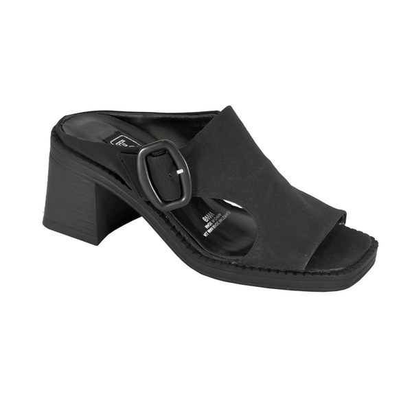black sandal heels wide width