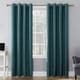 preview thumbnail 51 of 74, Sun Zero Cameron Thermal Insulated Total Blackout Grommet Curtain Panel, Single Panel 50x108 - Teal