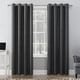 preview thumbnail 47 of 74, Sun Zero Cameron Thermal Insulated Total Blackout Grommet Curtain Panel, Single Panel 50x108 - Charcoal