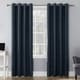 preview thumbnail 48 of 74, Sun Zero Cameron Thermal Insulated Total Blackout Grommet Curtain Panel, Single Panel 50x108 - Navy