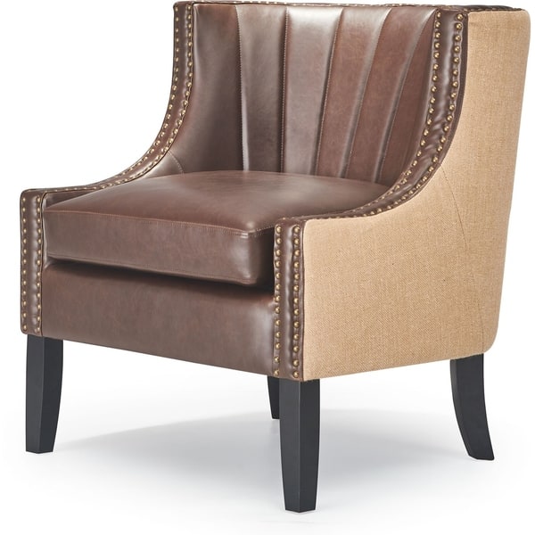 Shop Tommy Hilfiger Dorset Leather Club Chair Brown Free