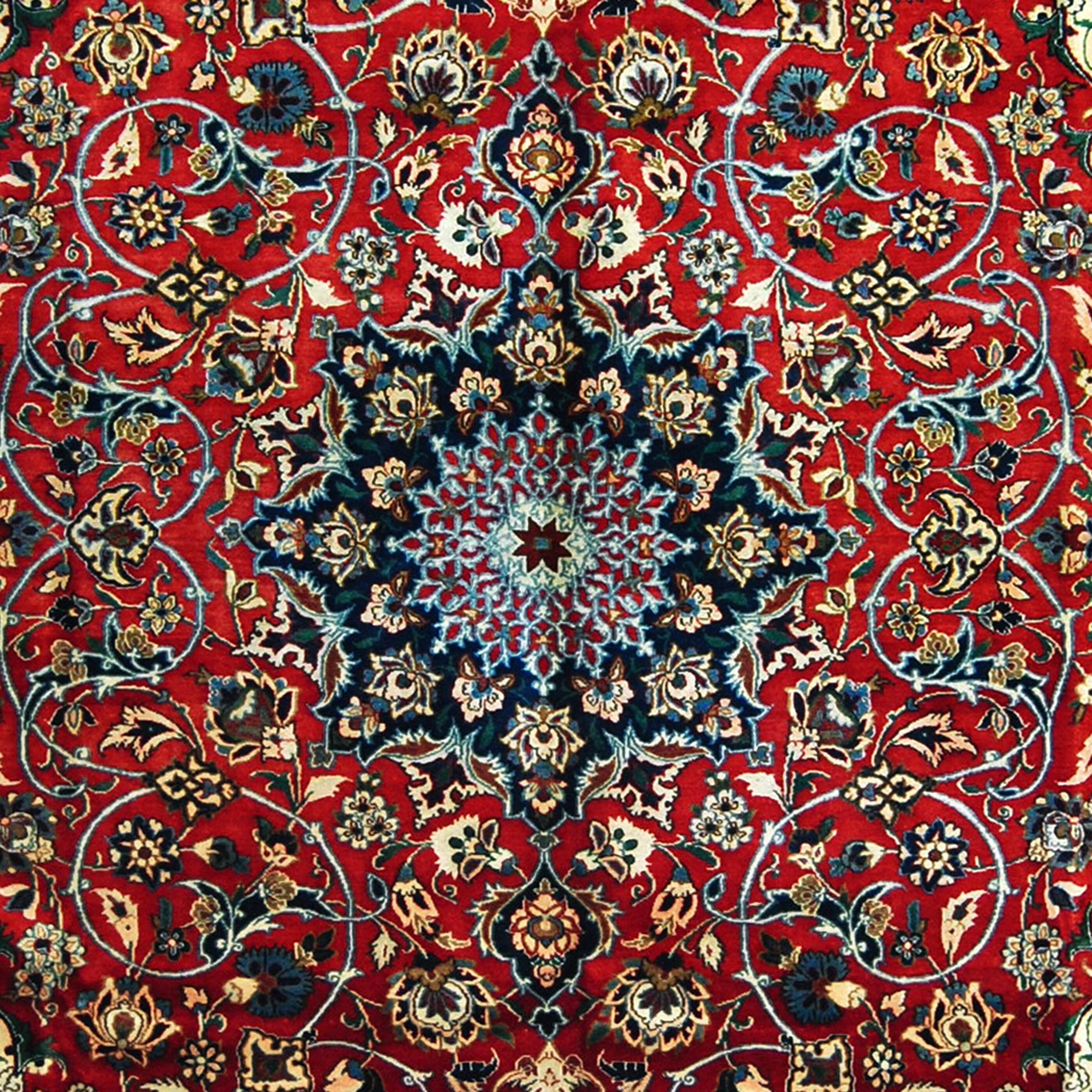 Handmade OneofaKind Isfahan Wool Rug (Iran) 9'4 x 13'4 Bed Bath