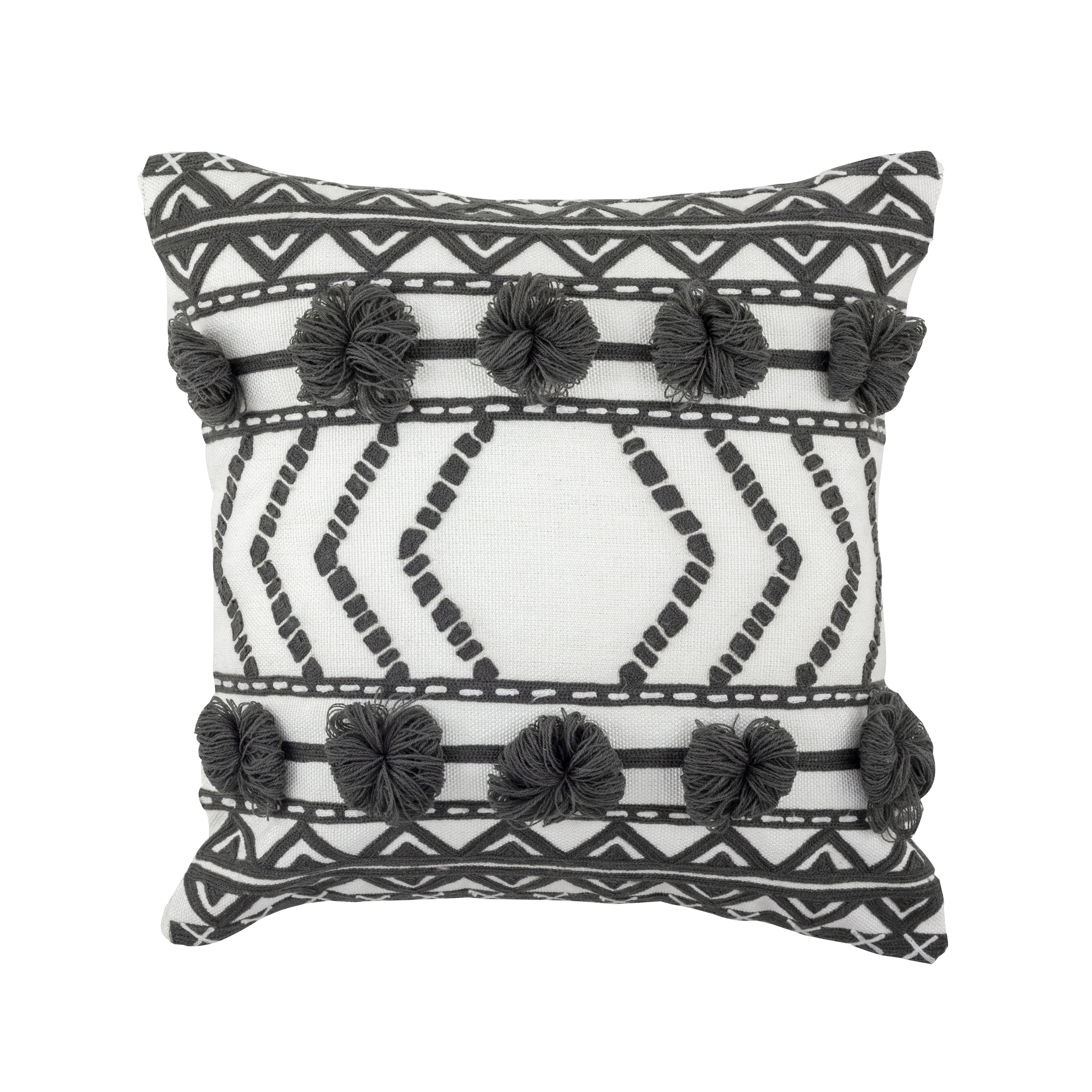 Embroidered Thelma Outdoor Pillow Pink 17 Sq On Embroidered Thelma Outdoor Pillow