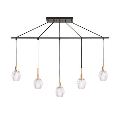 Woodbridge 18529CBZLE-C30410 Jewel 5L Linear Pendant w/LED