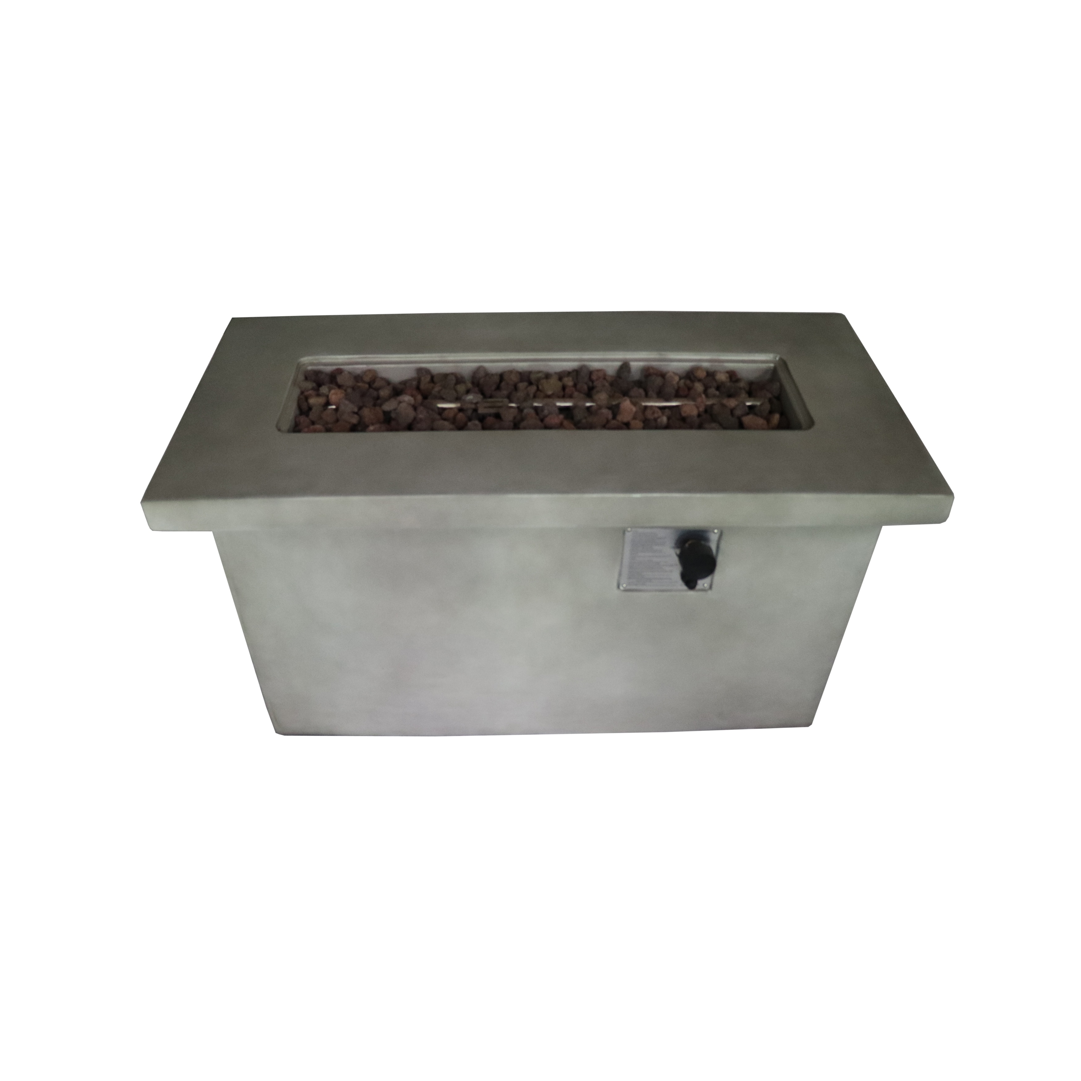 Shop Arabba Grey Cement Rectangular Gas Fire Pit Table On Sale